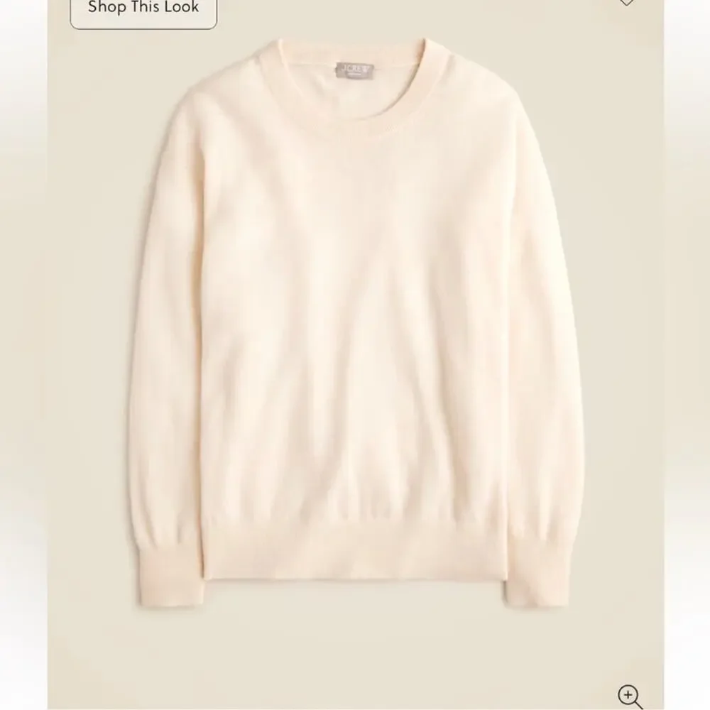 J.Crew Cashmere classic-fit crewneck sweater Heather Natural